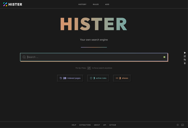 Hister: Your own Search Engine